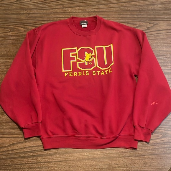 Ferris State University VINTAGE FSU Medium Crewneck Sweatshirt Pro Edge - Picture 1 of 4